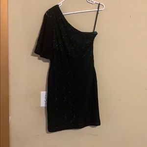 Nine West single shoulder dress - black lace